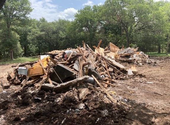 Demolition dirt of a residential property